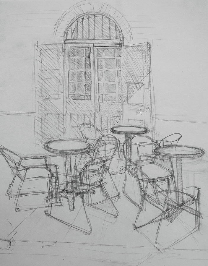 704x900 outdoor seating - Quarter Drawing