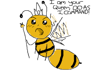 300x250 queen bee drawing - Queen Bee Drawing