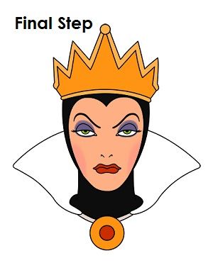 300x388 how to draw the evil queen draw disney evil queen, queen - Queen Cartoon Drawing