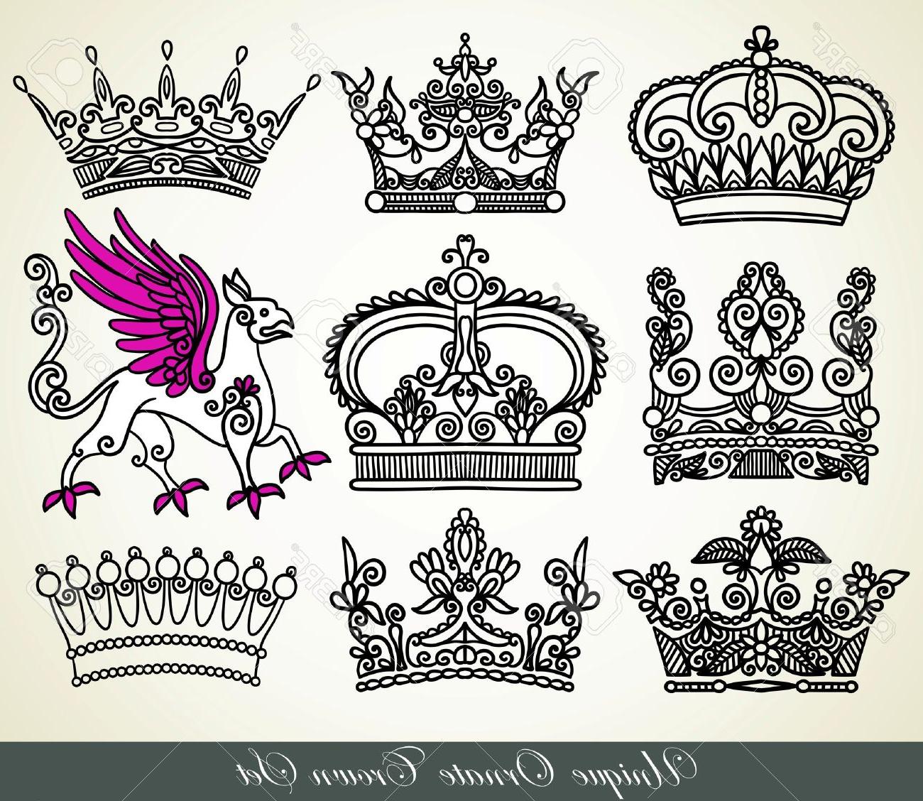 1300x1128 best king and queen crown drawing vector drawing free vector art - Queen Crown Drawing