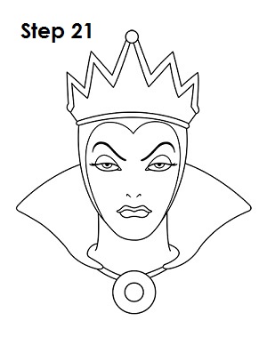 300x388 How To Draw The Evil Queen - Queen Drawing