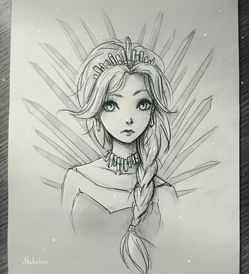 1024x1130 Ice Queen - Queen Drawing