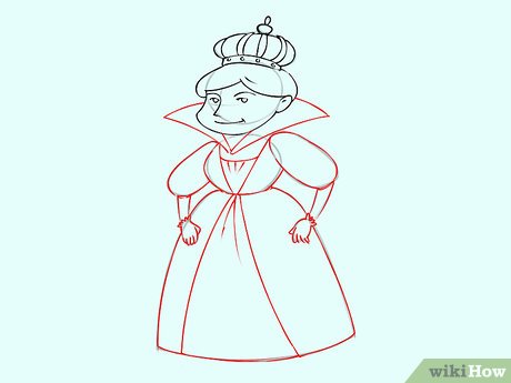 460x345 How To Draw A Queen - Queen Drawing Easy