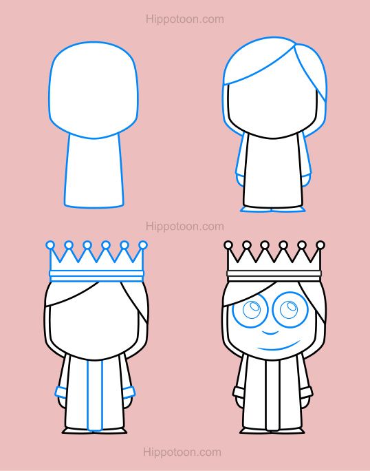 538x684 Simple Drawing Lesson On How To Draw A Queen Cartoon Drawing - Queen Drawing Easy