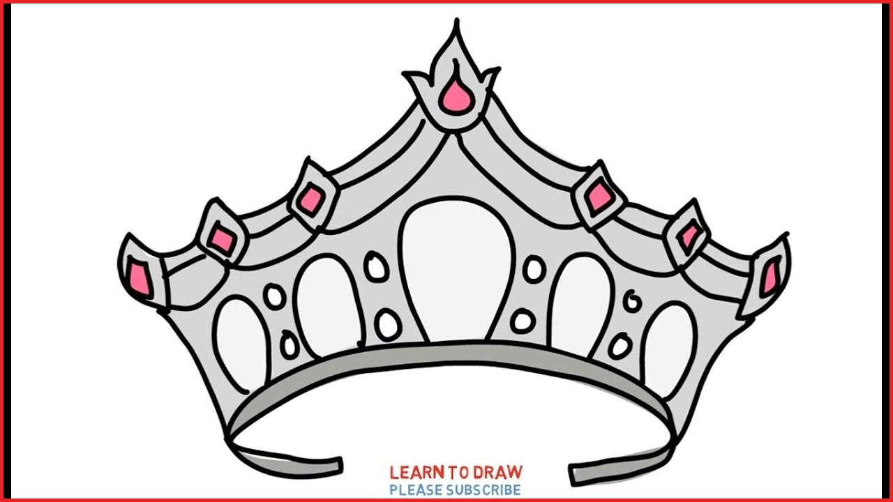 1280x720 Simple King Crown Drawing Best Of Queen Crown Drawing Easy Step - Queen Drawing For Kids