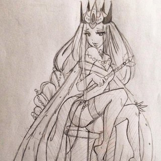 320x320 queen of chess! can't wait to have time - Queen Drawing Images