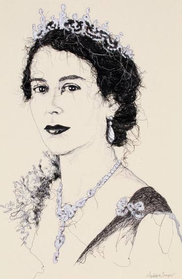 375x572 thread queen drawing - Queen Drawing Images