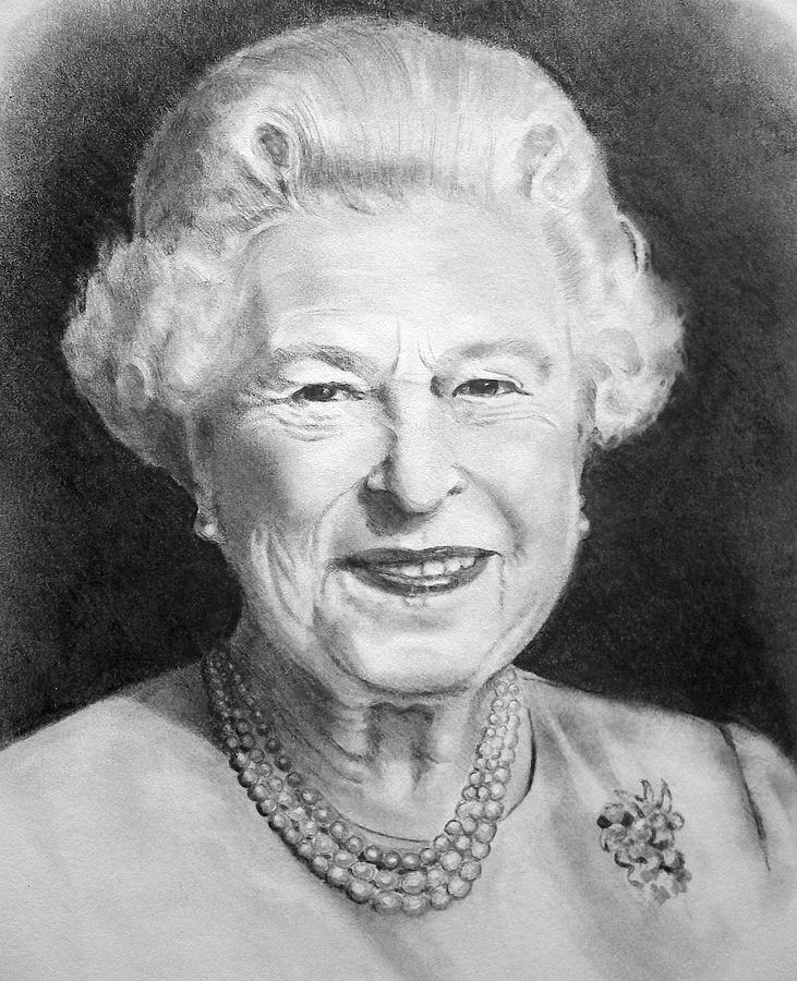 731x900 queen elizabeth drawing sketch drawing skill - Queen Elizabeth Drawing