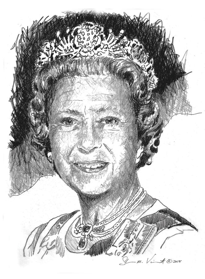 661x900 queen elizabeth ii drawing - Queen Elizabeth Drawing