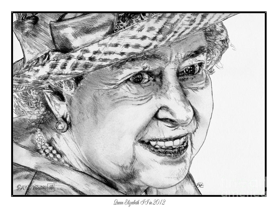 900x675 queen elizabeth ii in drawing - Queen Elizabeth Drawing