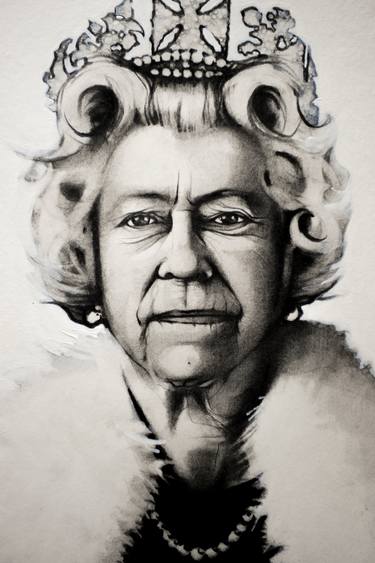 375x563 queen elizabeth ii drawing - Queen Elizabeth Drawing