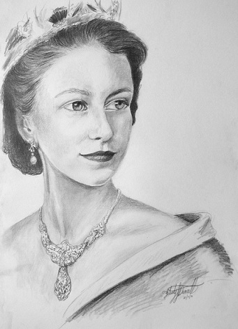 Queen Elizabeth Drawing at PaintingValley.com | Explore collection of ...