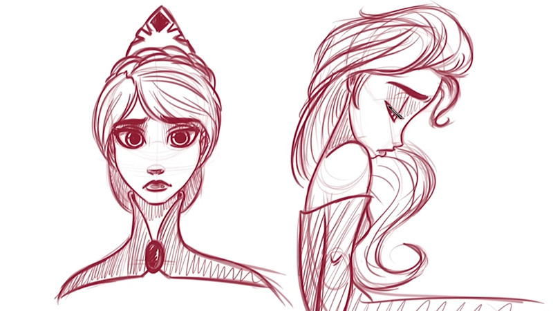 800x450 How To Draw Frozen Characters How To Draw Disney S Queen Elsa - Queen Elsa Drawing