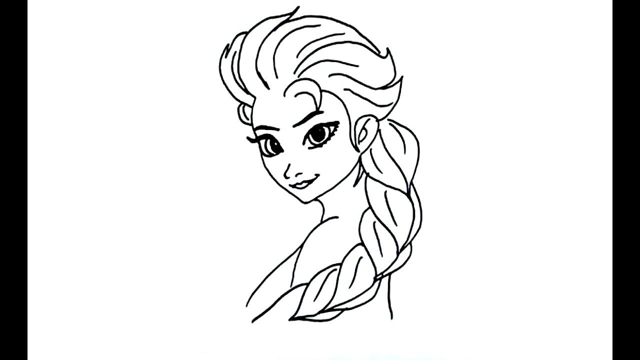 1280x720 How To Draw Queen Elsa From Disney's Frozen - Queen Elsa Drawing
