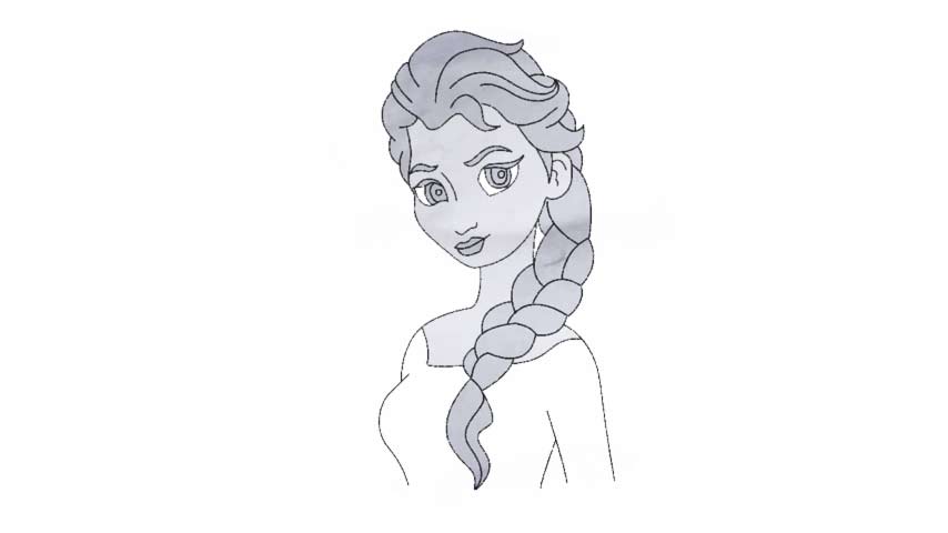 854x480 How To Draw Queen Elsa - Queen Elsa Drawing