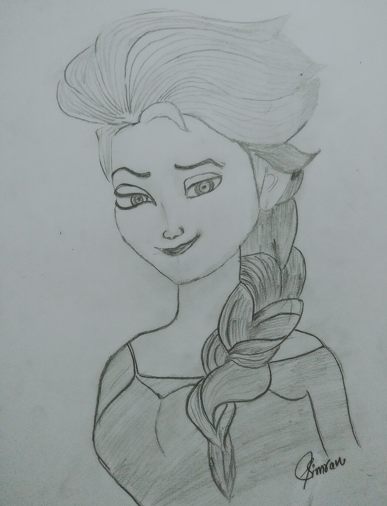 1275x1665 Queen Elsa Of Arendelle Of Frozen Movie Sketch Drawing Image - Queen Elsa Drawing
