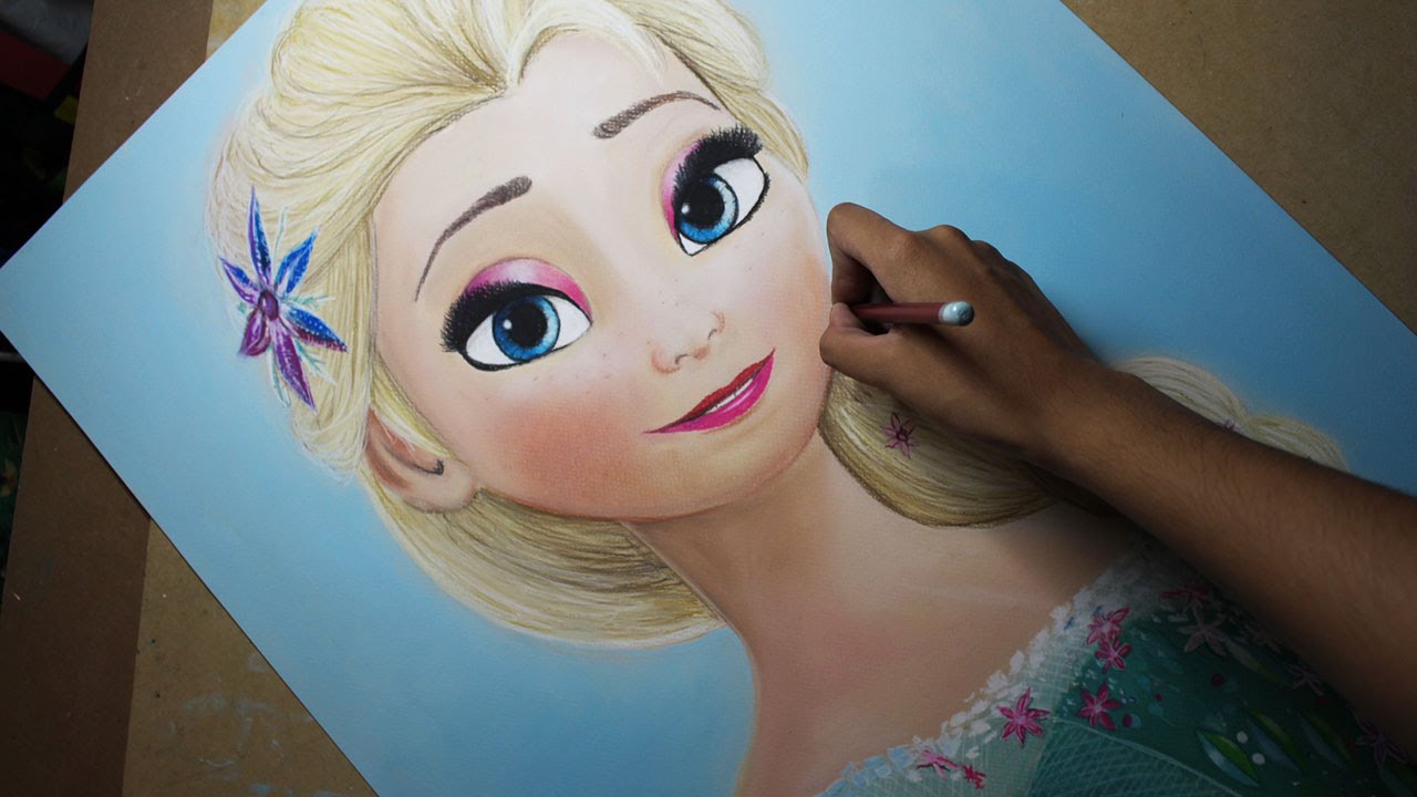1280x720 Speed Drawing Elsa - Queen Elsa Drawing