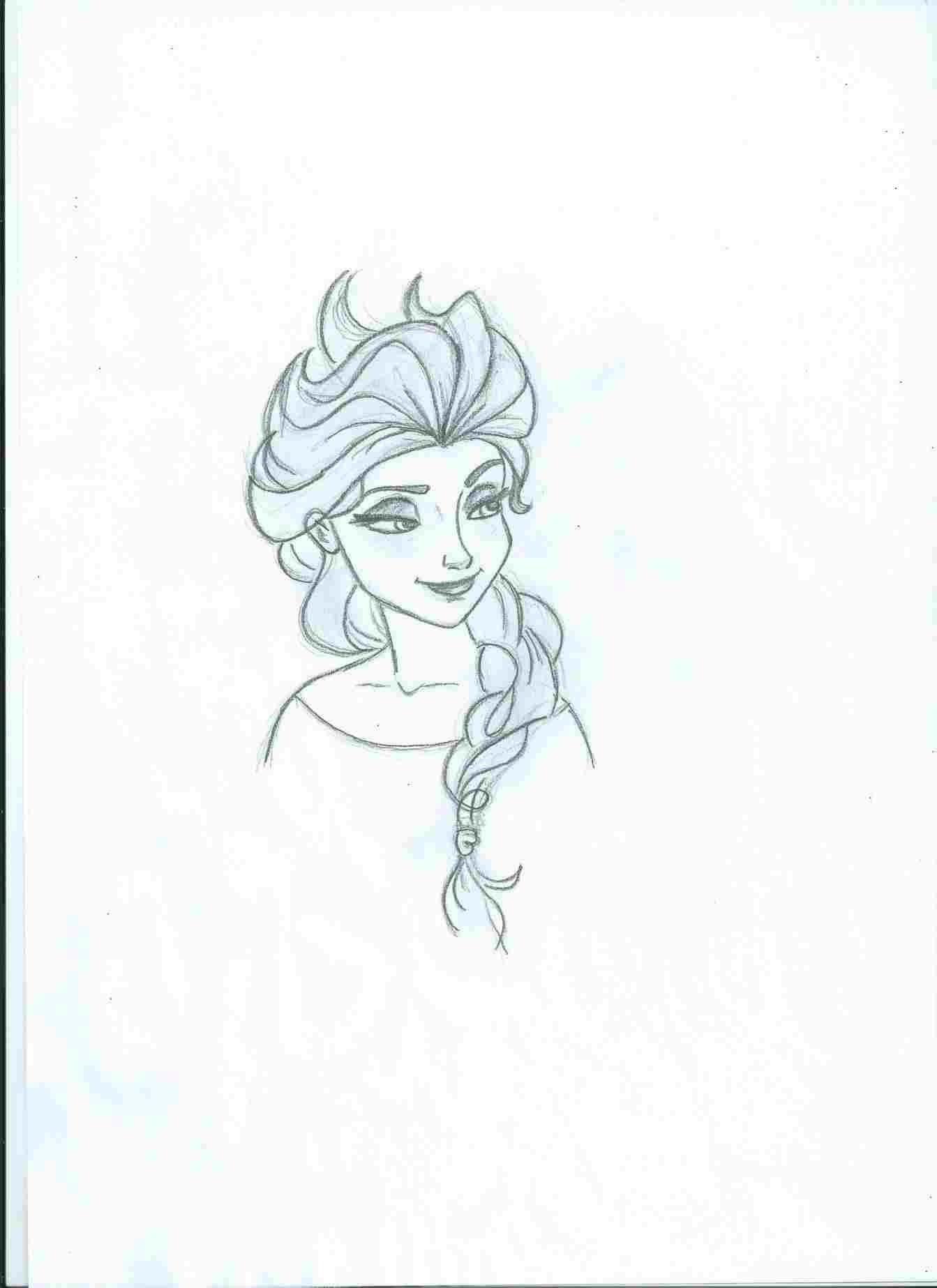 1343x1847 Cg This Rhcom Disney Queen Elsa Drawing Princessqueen - Queen Elsa Drawing