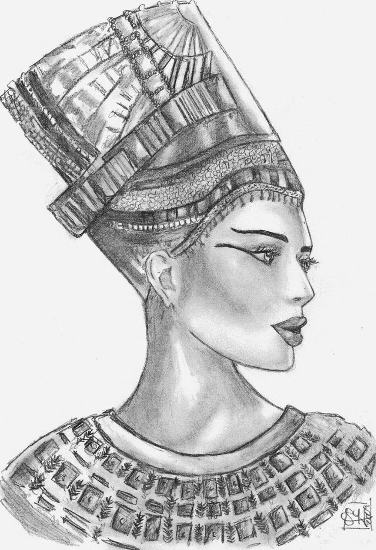 739x1080 nefertiti drawing free download - Queen Nefertiti Drawing