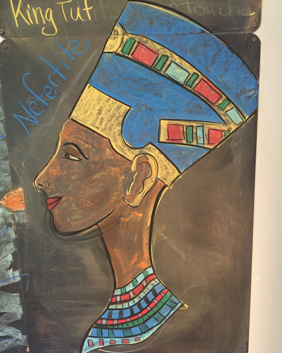 960x1200 queen nefertiti chalk drawing ancient egypt pepper and pine - Queen Nefertiti Drawing