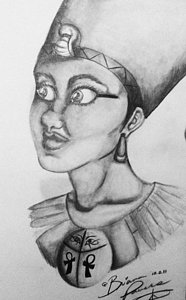 186x300 queen nefertiti drawings pixels - Queen Nefertiti Drawing