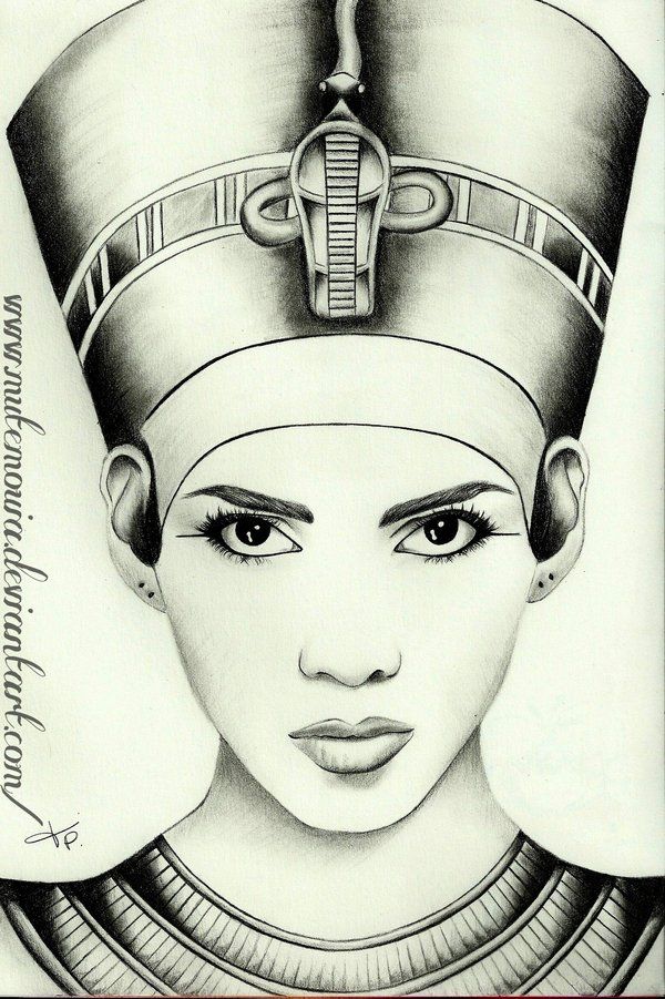 600x901 queen nefertiti - Queen Nefertiti Drawing