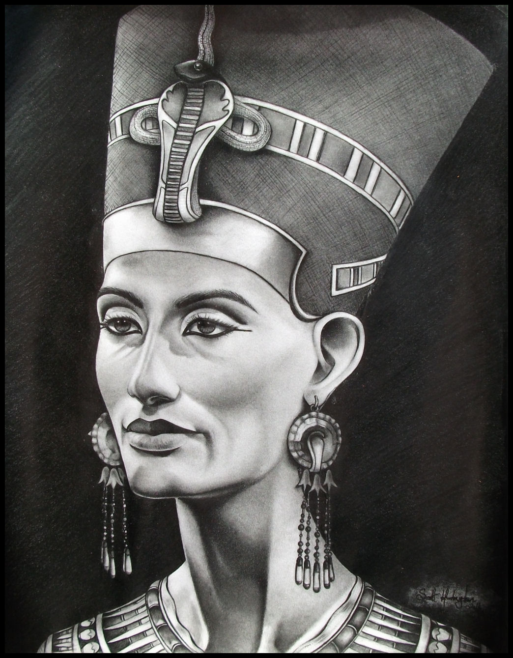 1044x1339 nefertiti drawing easy for free download - Queen Nefertiti Drawing