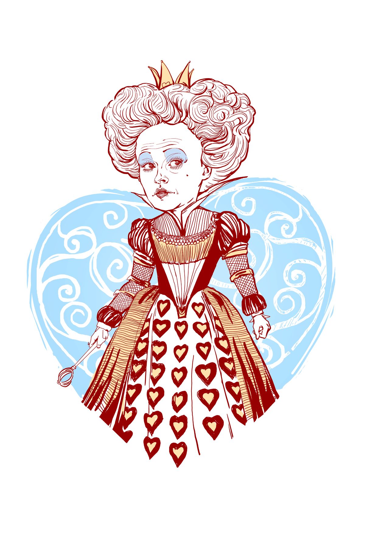 Queen Of Hearts Drawing at Explore collection of