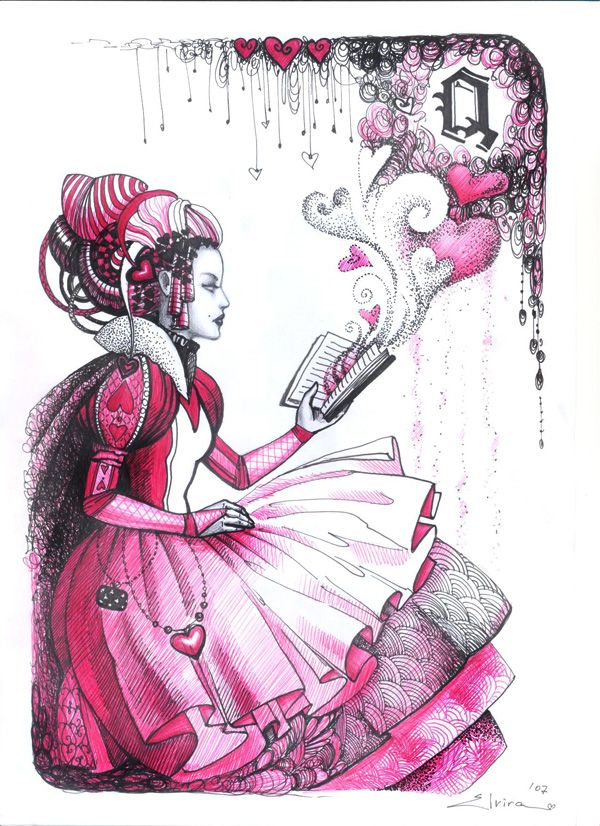 Queen Of Hearts Drawing at Explore collection of