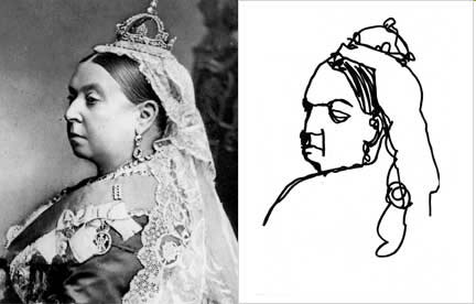 432x276 continuous drawing challenge queen victoria in minute - Queen Victoria Drawings