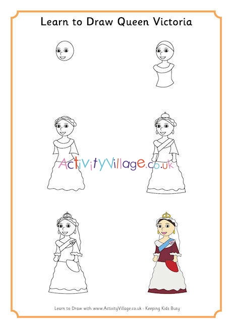 460x650 learn to draw queen victoria - Queen Victoria Drawings