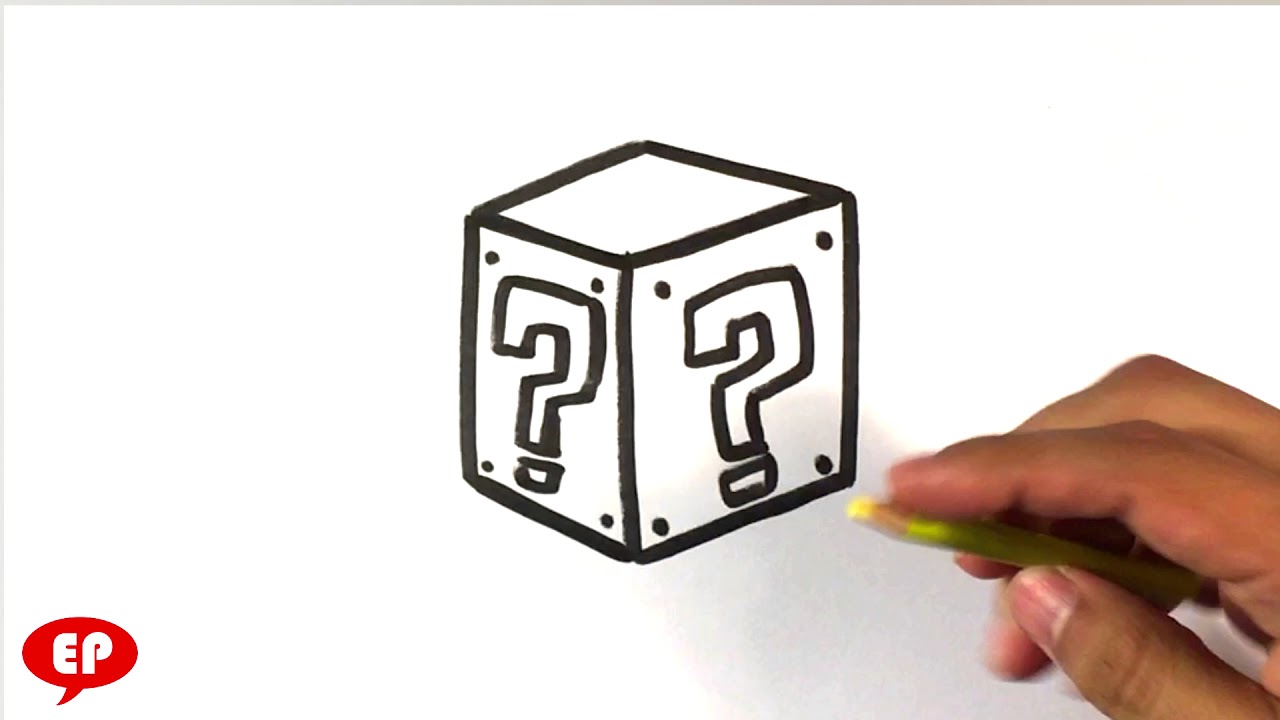 1280x720 How To Draw Mario Question Box - Question Drawing
