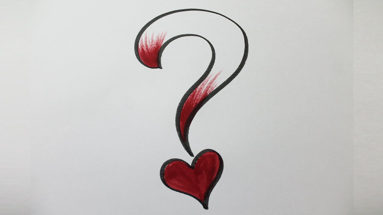 1280x720 How To Draw A Question Mark - Question Drawing