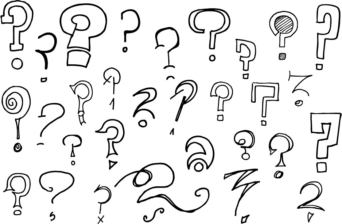 1114x731 drawn question mark white background - Question Mark Drawing