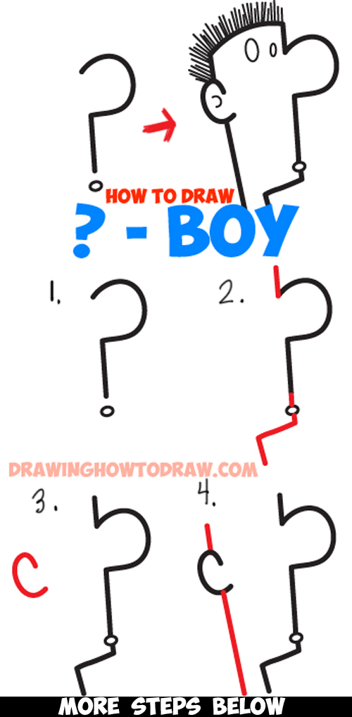 500x1019 how to draw a question mark cartoon character's face in easy steps - Question Mark Drawing