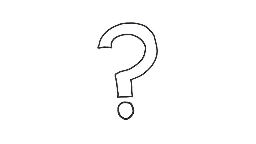 852x480 question mark being drawn and stock footage video - Question Mark Drawing