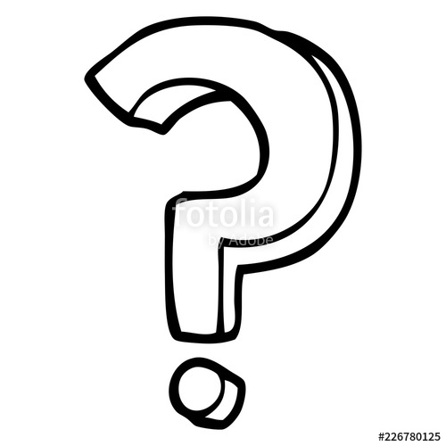 500x500 line drawing cartoon question mark stock image and royalty free - Question Mark Drawing
