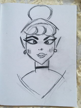 320x427 really quick drawing of cinderella - Quick Drawing