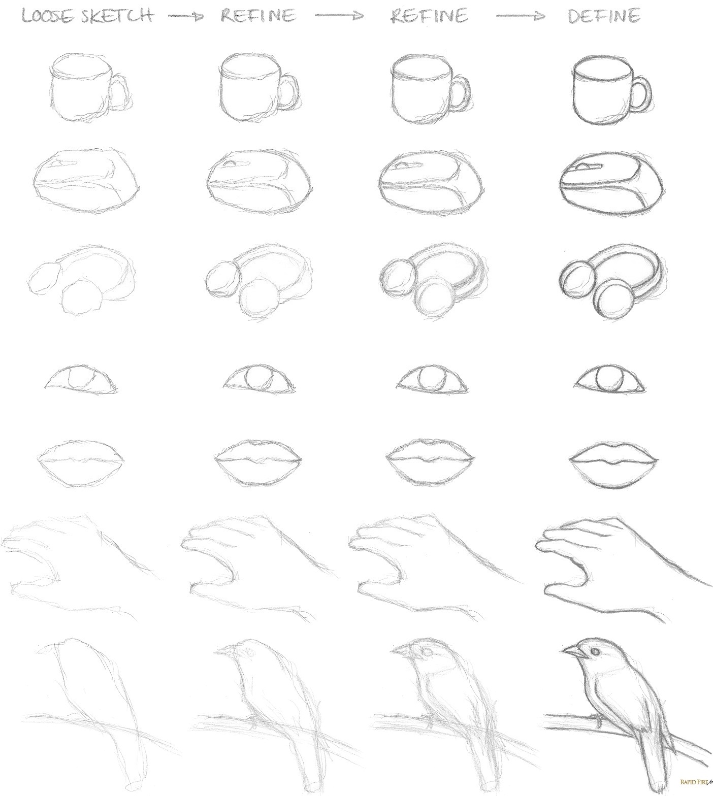 1404x1568 lesson how to sketch rapidfireart - Quick Drawing Techniques