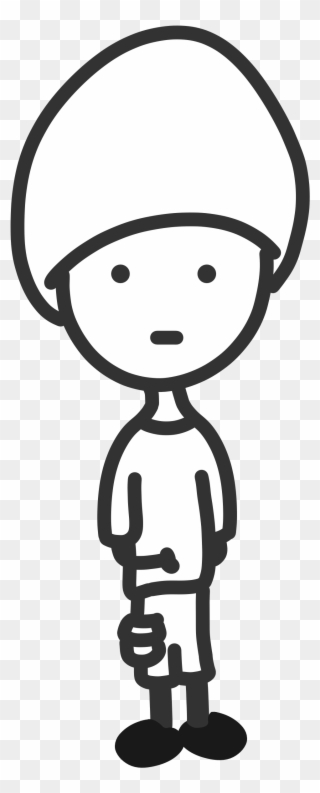 320x793 Quiet Boy Black White Line Art Drawing Scalable Vector - Quiet Drawing