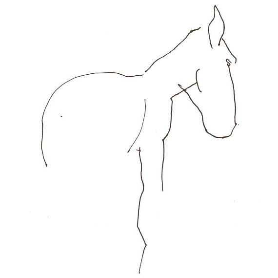 570x569 Quiet Horse Art Print Products - Quiet Drawing
