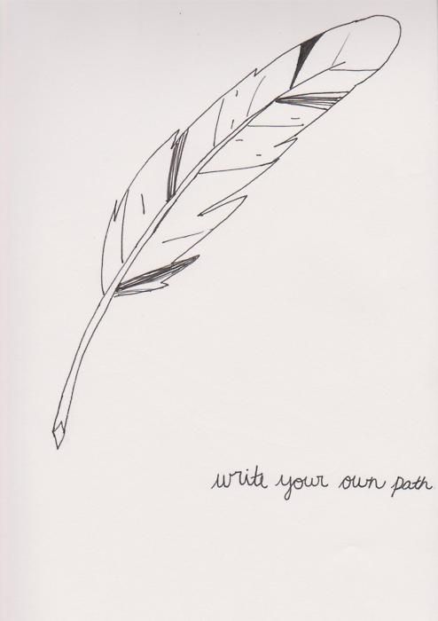 494x700 feather quill pen drawing - Quill And Ink Drawing