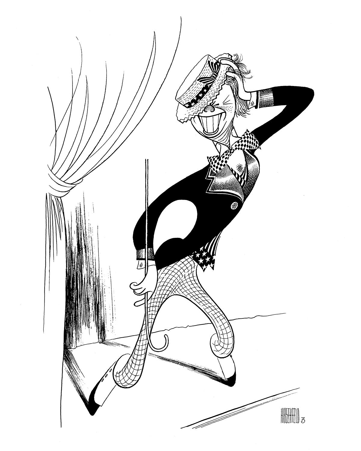 1200x1500 al hirschfeld's portrait of president jimmy carter, hand signed - Quill And Ink Drawing