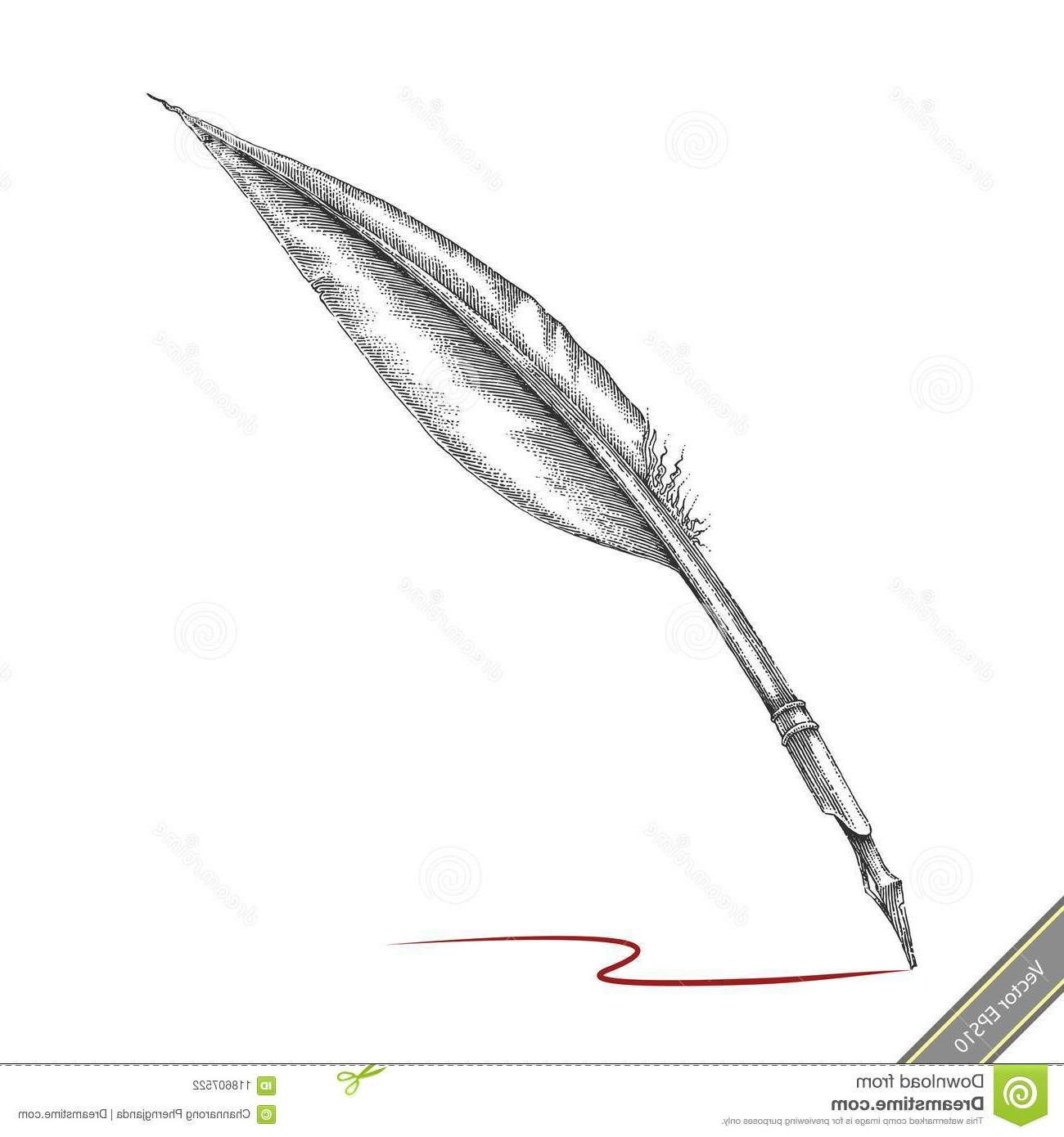 1300x1390 hd quill pen hand drawing clip art isolated white background cdr - Quill Drawing