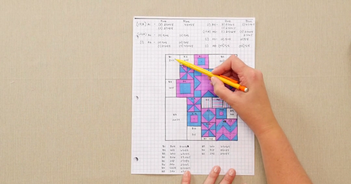 500x263 how to design a quilt on graph paper - Quilt Drawing