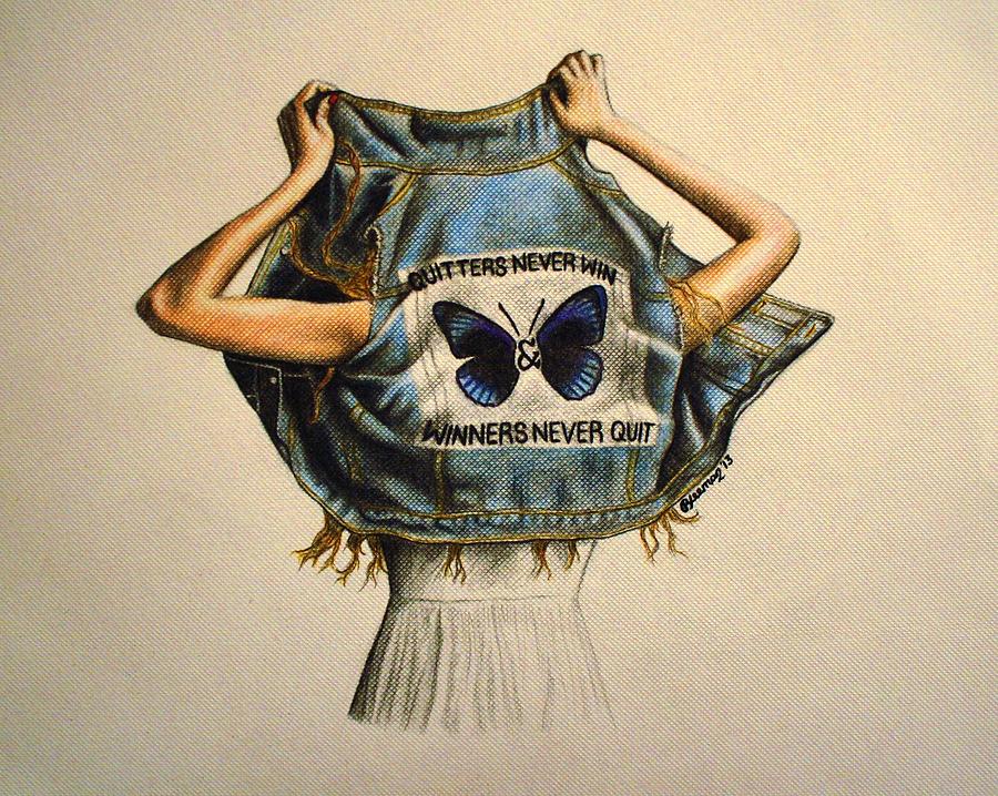 900x718 quitters never win winners never quit drawing - Quit Drawing