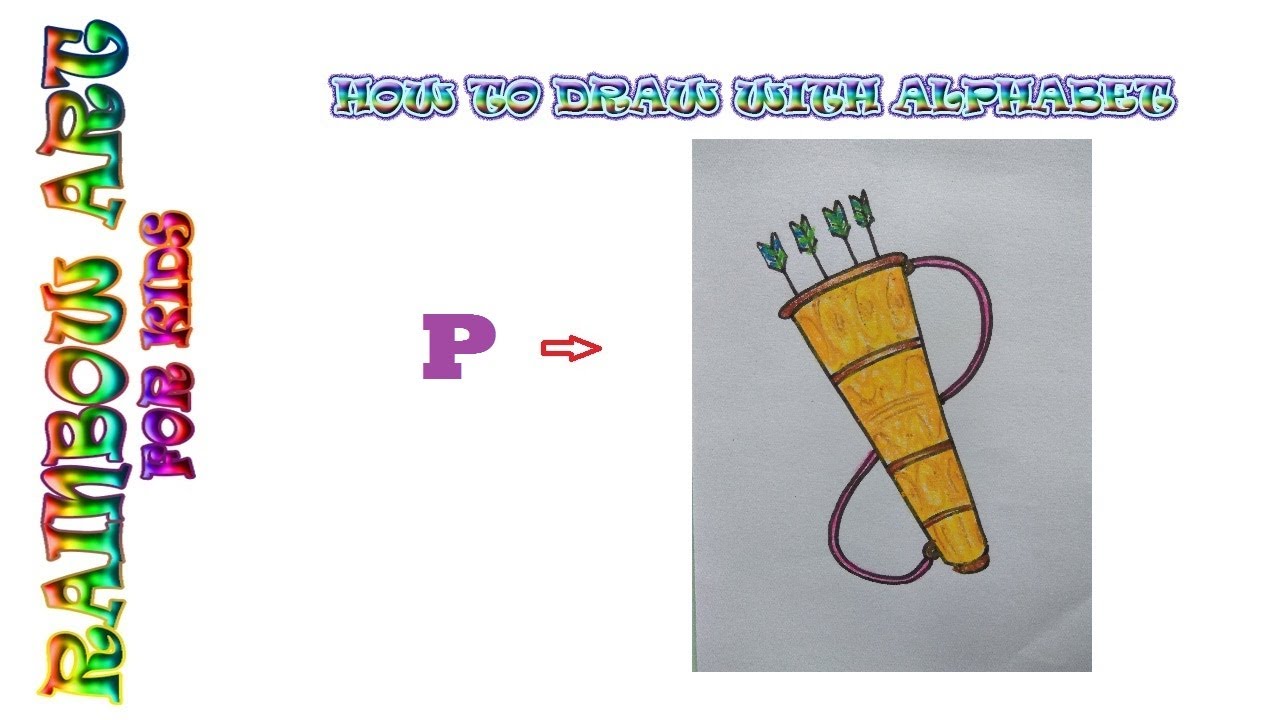 1280x720 drawing with letter p how to draw with alphabet easy drawing - Quiver Drawing