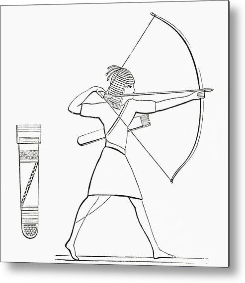 493x571 egyptian archer and quiver from the metal print - Quiver Drawing