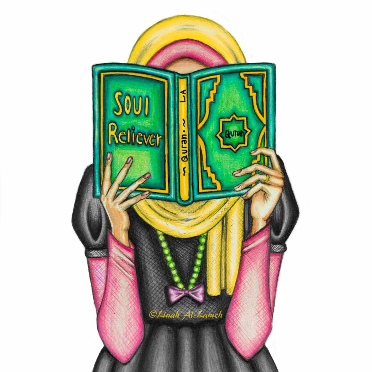 1280x1280 Say Music Calms Your Mind, But The Quran Calms Your Soul - Quran Drawing