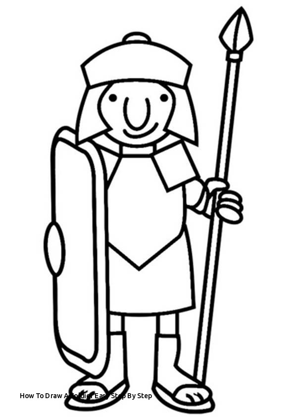 600x847 How To Draw A Soldier Easy Step - R Drawing